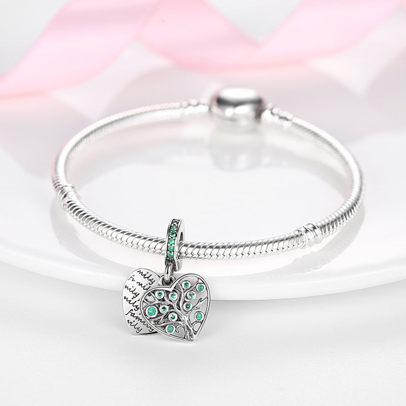 Family Tree Charm S925 Sterling Silver