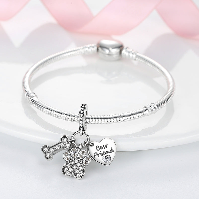 Best Friend Charm S925 Sterling Silver