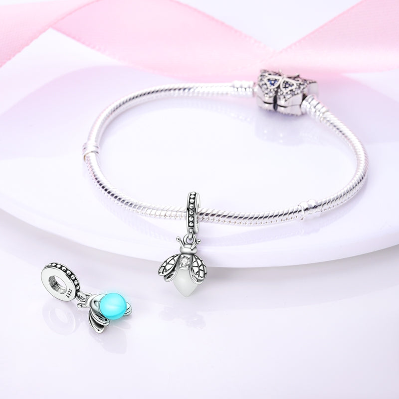 Light Bee Charm S925 Sterling Silver