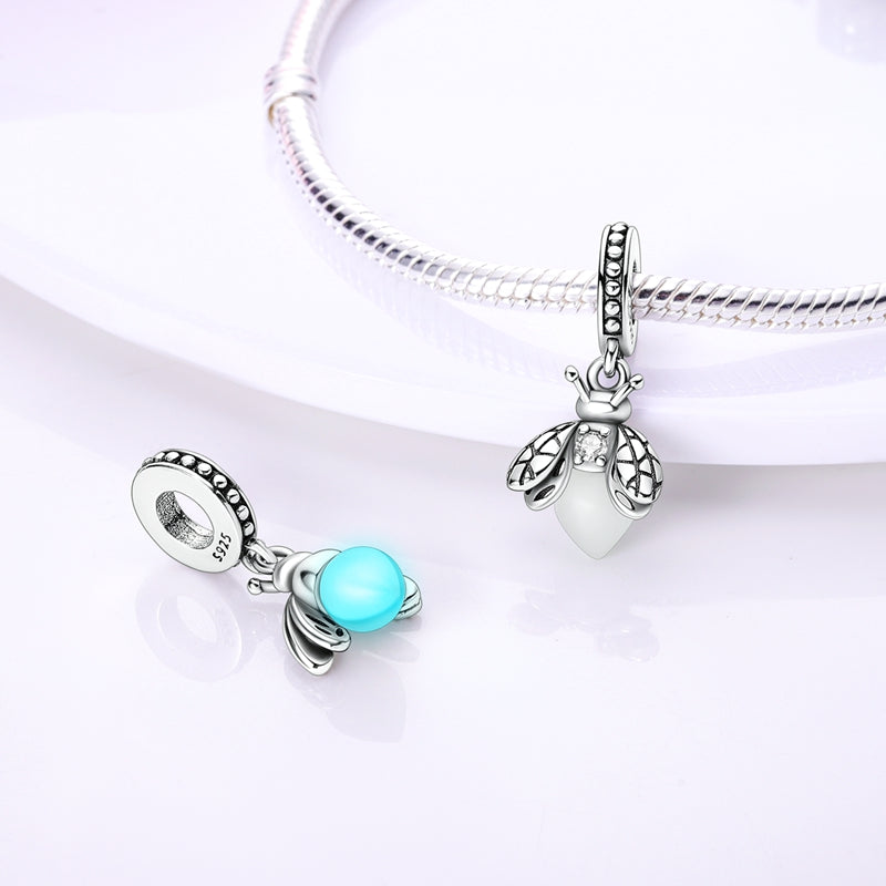 Light Bee Charm S925 Sterling Silver