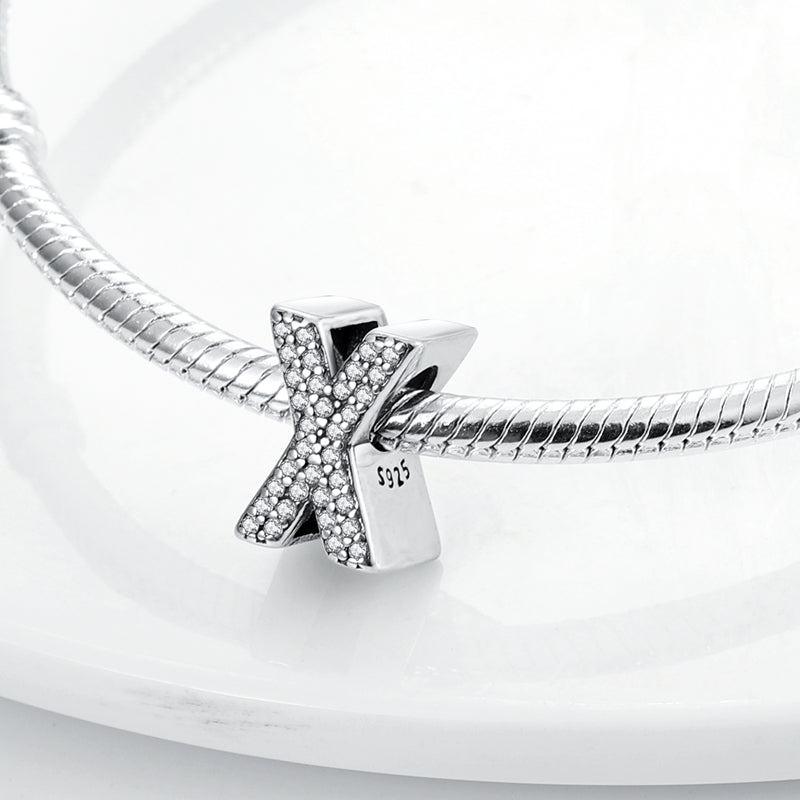 X Charm S925 Sterling Silver