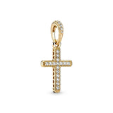 Cross Charm 18K Gold Plated