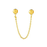 Classic Smooth Safety Chain Charm 18K Gold Plated