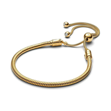 Adjustable Bar Chain Bracelet 18K Gold Plate