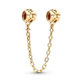 Safety Chain Charm 18K Gold Plated