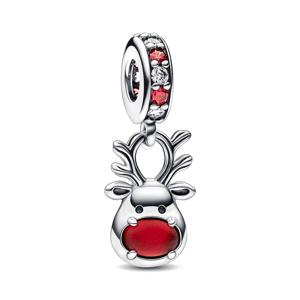 Christmas Reindeer Charm S925 Sterling Silver