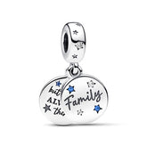 Family Love Double Dangle S925 Charm Sterling Silver