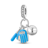 Baseball Charm S925 Sterling Silver