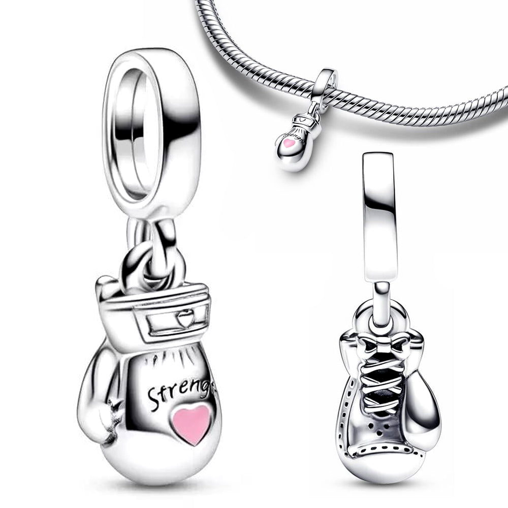 Boxing Charm S925 Sterling Silver