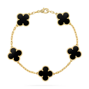 Clover Bracelet + Gift Necklace - 18k Gold Plated