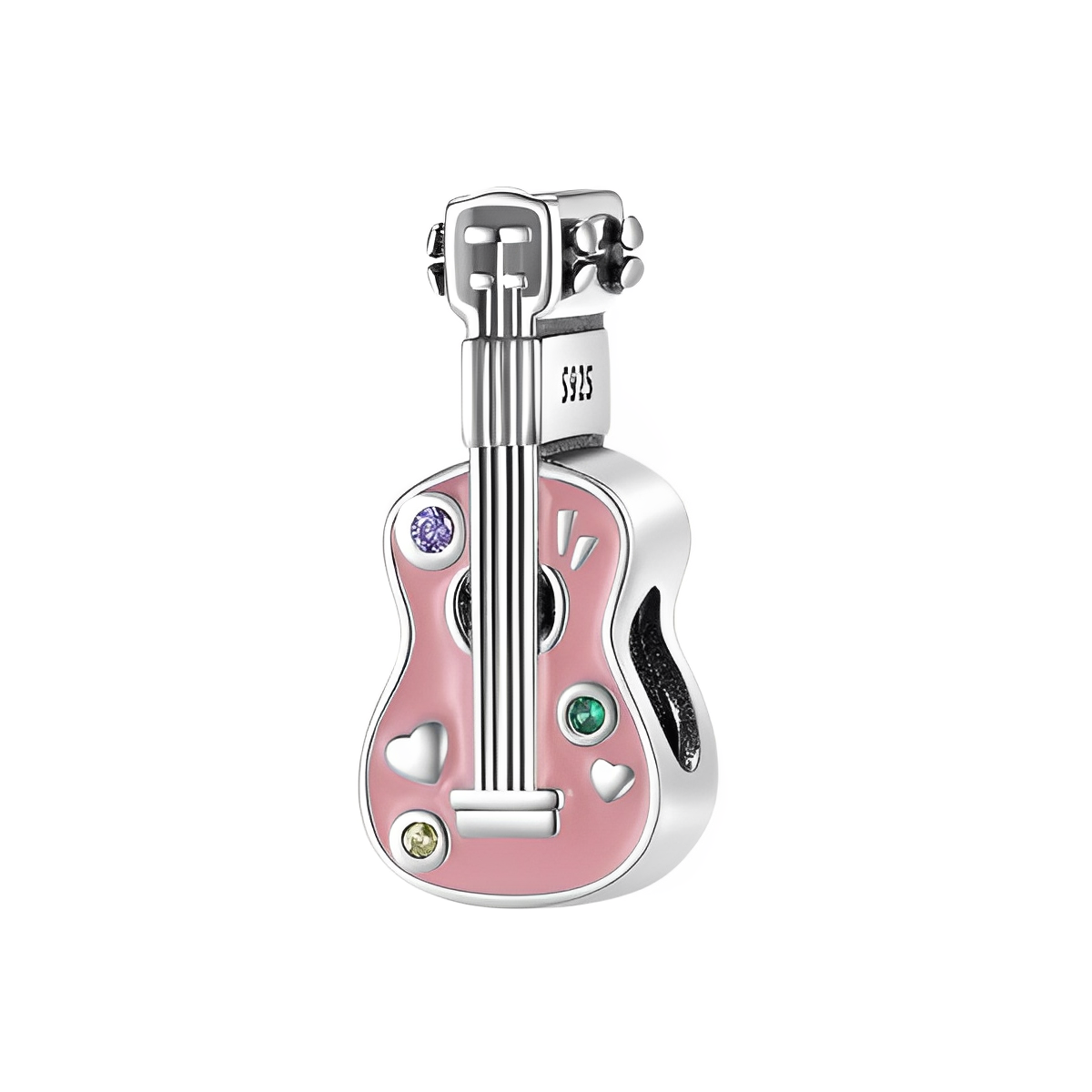 Guitar Charm S925 Sterling Silver