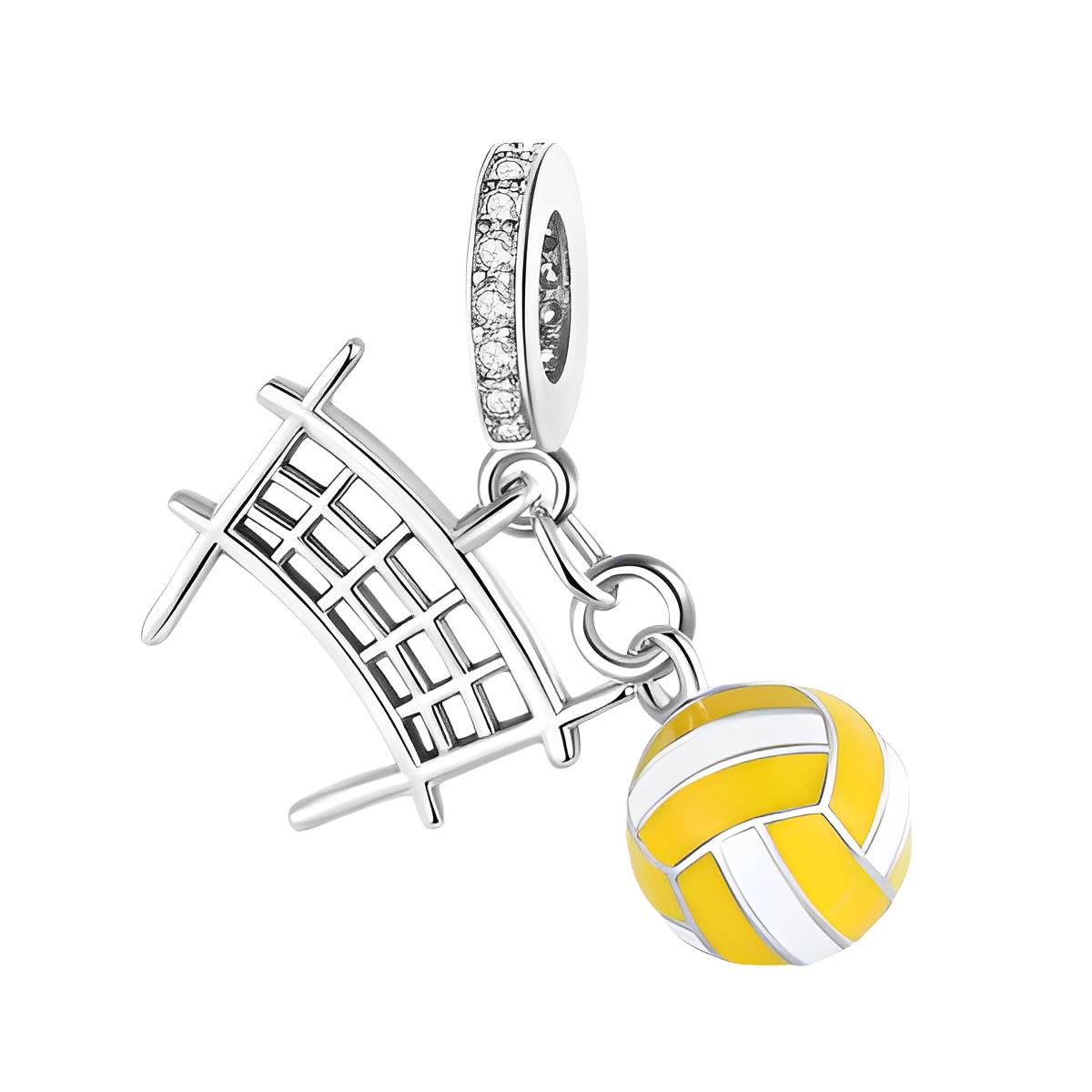 Volleyball Charm S925 Sterling Silver