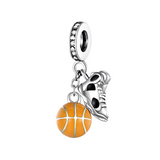 Basketball Charm S925 Sterling Silver