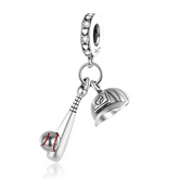 Beisebol Charm S925 Sterling Silver