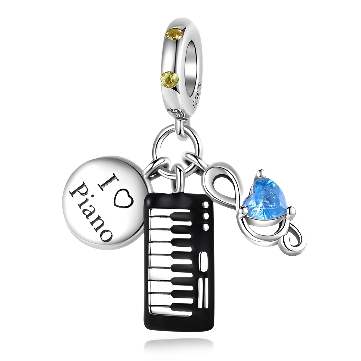 Piano Charm S925 Sterling Silver