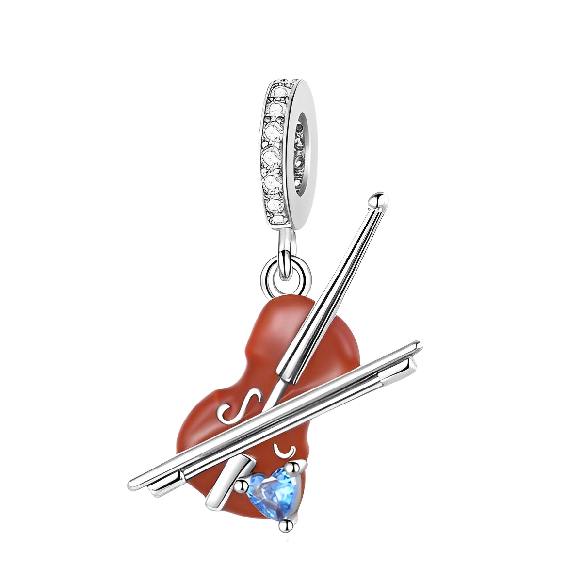 Violin Charm S925 Sterling Silver