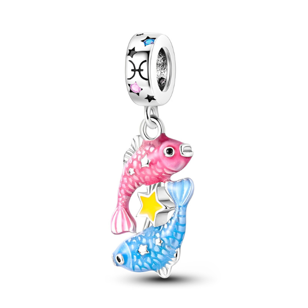 Pisces Zodiac Charm S925 Sterling Silver