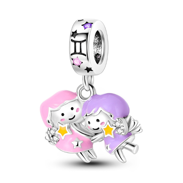 Gemini Zodiac Charm S925 Sterling Silver