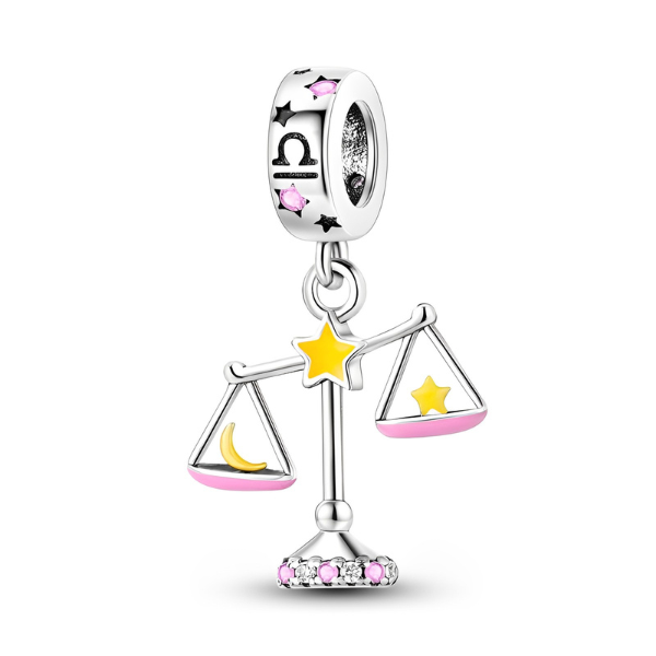 Libra Zodiac Charm S925 Sterling Silver