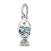 Blue Fish Charm S925 Sterling Silver