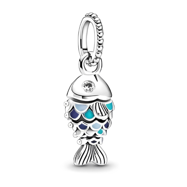 Blue Fish Charm S925 Sterling Silver