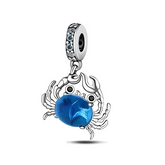 Blue Crab Charm S925 Sterling Silver