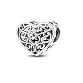 Passionate Heart Charm S925 Sterling Silver