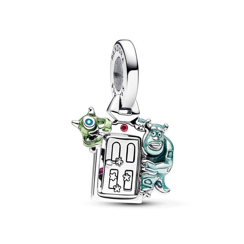 Disney Pixar Monsters, Inc. Door Dangle S925 Charm Sterling Silver