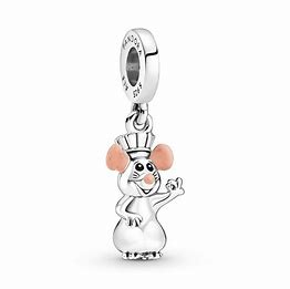 Disney Pixar Remy Mouse Dangle S925 Charm Sterling Silver