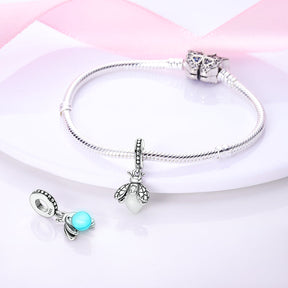 Light Bee Charm S925 Sterling Silver