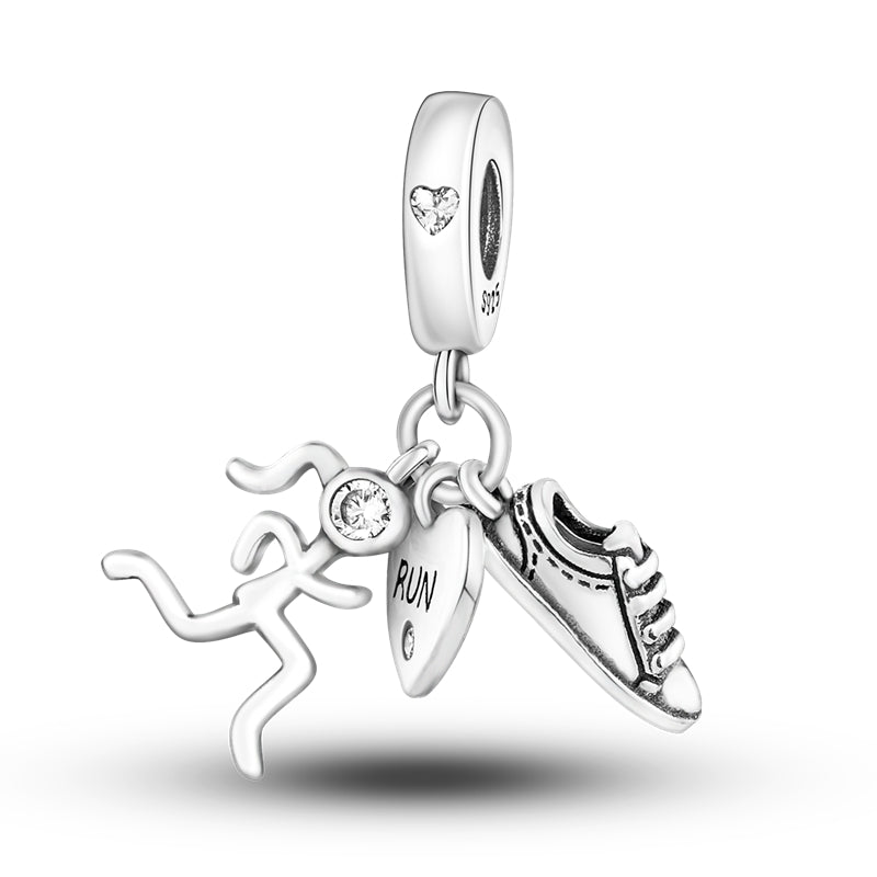 I Love Running Charm S925 Sterling Silver