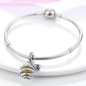 Honeycomb Charm S925 Sterling Silver