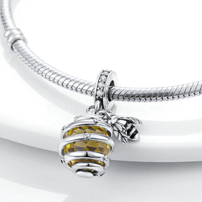 Honeycomb Charm S925 Sterling Silver