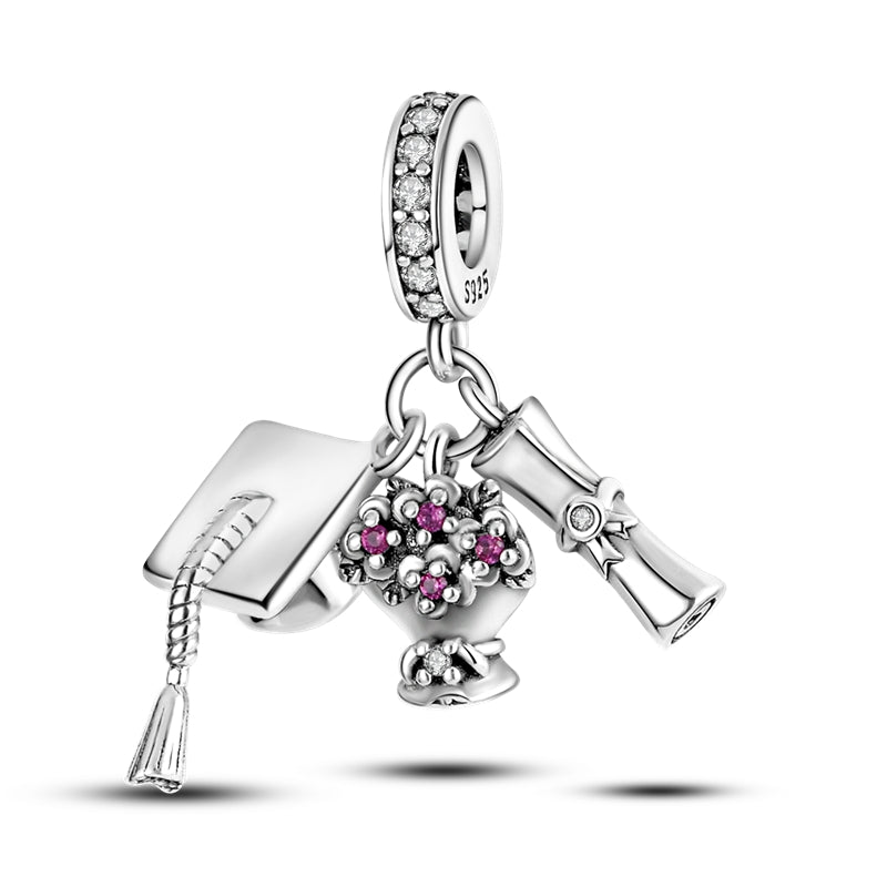 Graduation Charm S925 Sterling Silver