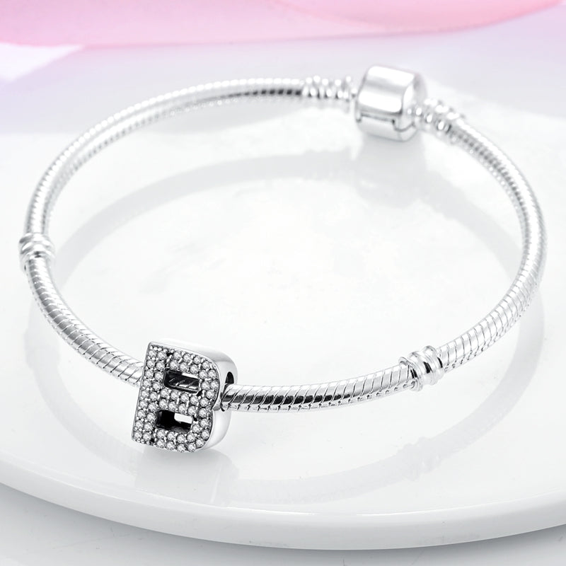 B Charm S925 Sterling Silver