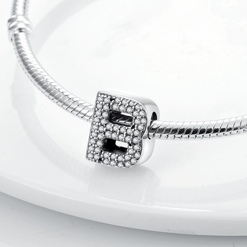 B Charm S925 Sterling Silver