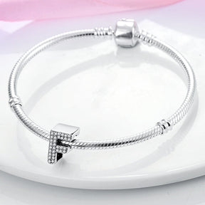 F Charm S925 Sterling Silver