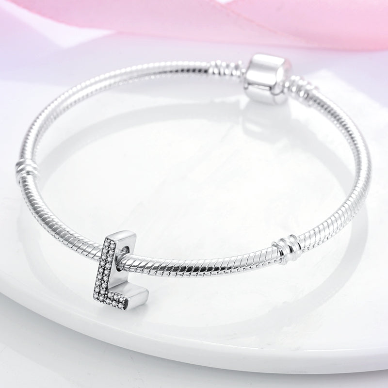 L Charm S925 Sterling Silver