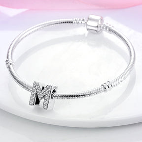 M Charm S925 Sterling Silver