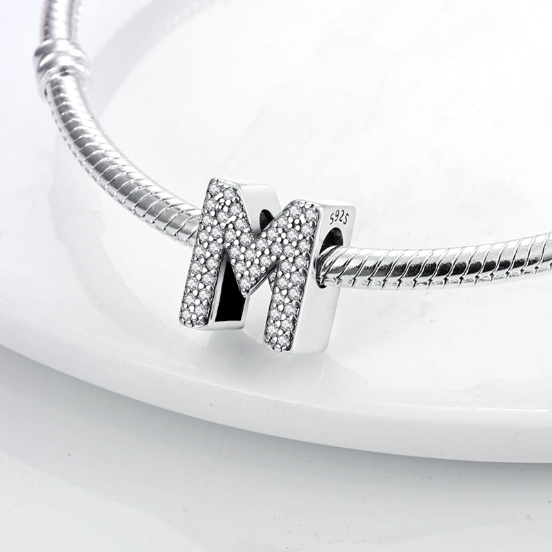 M Charm S925 Sterling Silver