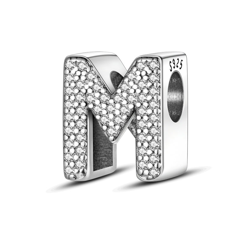 M Charm S925 Sterling Silver