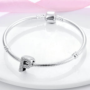 P Charm S925 Sterling Silver