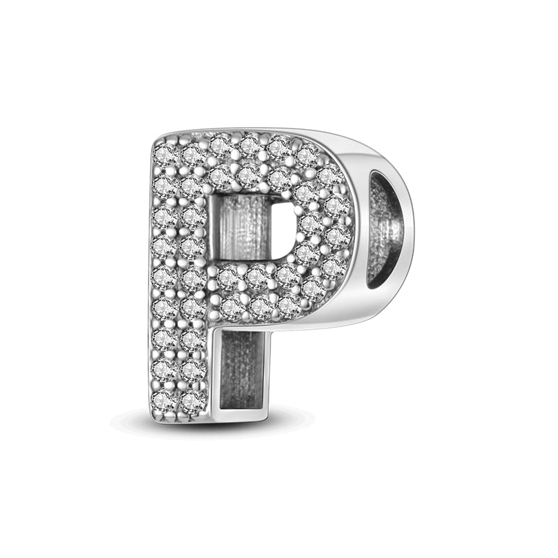 P Charm S925 Sterling Silver