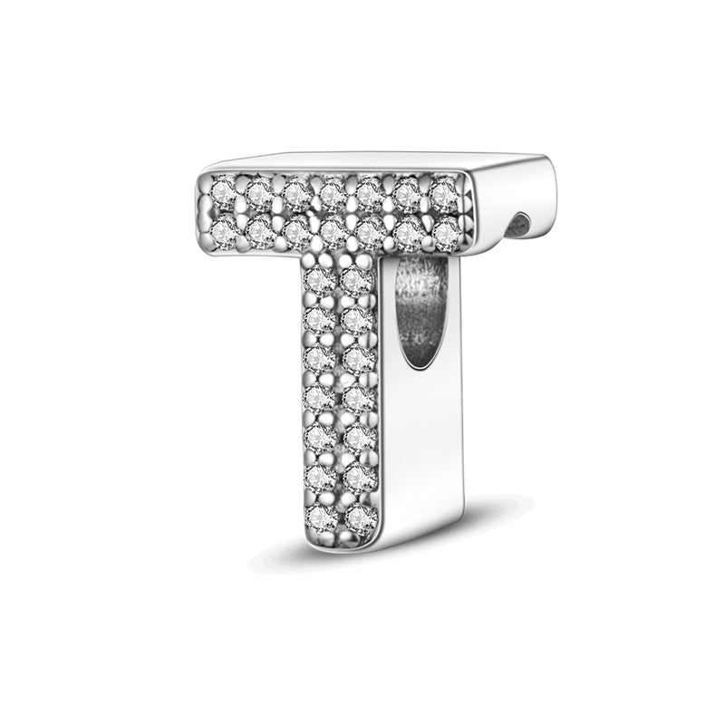 T Charm S925 Sterling Silver