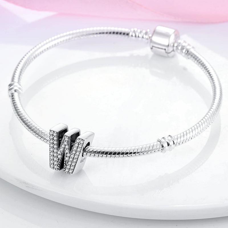 W Charm S925 Sterling Silver