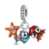 Octopus Charm S925 Sterling Silver