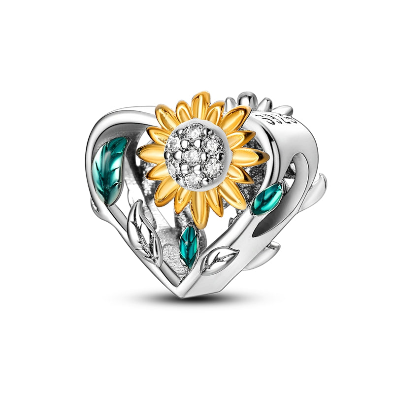 Sunflower Charms S925 Sterling Silver