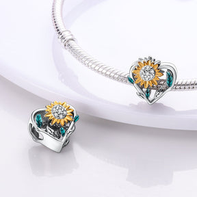 Sunflower Charms S925 Sterling Silver