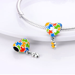 Autistic House Charm S925 Sterling Silver