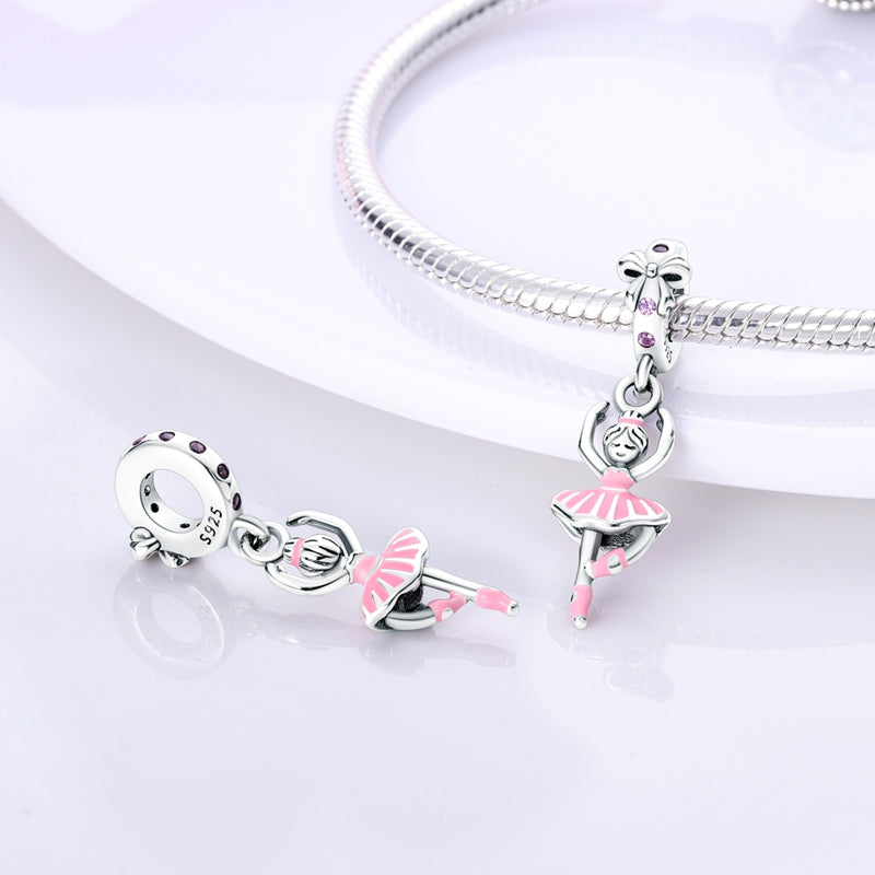 Ballerina Charm S925 Sterling Silver